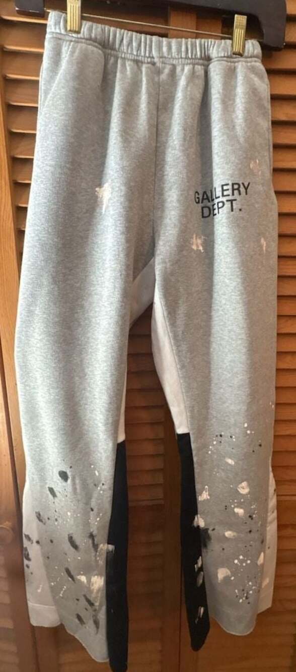 Gallery Dept. Paint Splatter Colorblock Flare Sweatpants